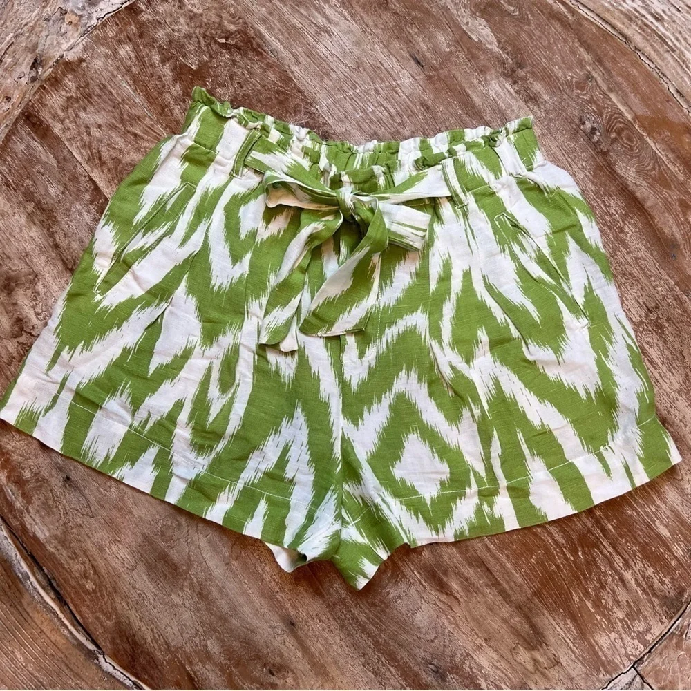 ANTHROPOLOGIE Linen Paperbag Shorts, Size S - Picture 3 of 11